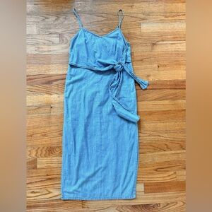 Topshop Midi Dress with Tie Waist